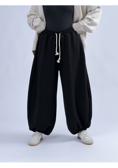 Cocopelli Siyah Oversize Kadın Baggy Pantolon Coc3427