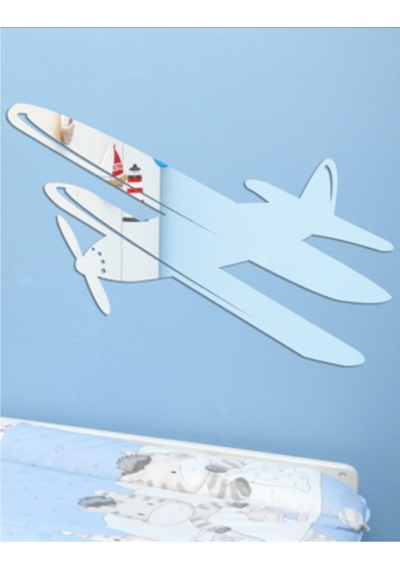 M3 Decorium Jet Uçak Çocuk Odası Dekoratif Ayna Gümüş