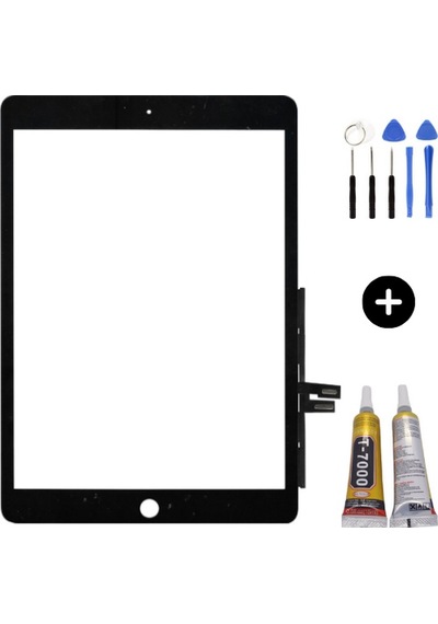 Apple Uyumlu iPad  7.nesil A2197-a2198-a2200 Dokunmatik Siyah + Montaj Seti
