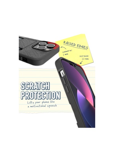 İphone 14 Pro Max Cüzdan Kılıfı - Cüzdan Slayer Vol. 2 İnce + Koruyucu Dayanaklı Kredi Kartı Tutucu - Siyah Kravat Çok Renkli