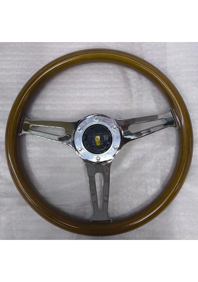 Nardi Ahşap Direksiyon-çap: 35cm-1. Sınıf Lüx Ahşap Direksiyon-beyaz Şeritli Karma