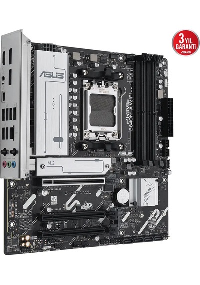 Asus Prıme B840m-a Wıfı, 4xddr5, 3x M.2, Hdmı, 2x Dp, Type-c, Wı-fı 6e, Bluetooth 5.3, Am5 Soket Gamıng Anakart