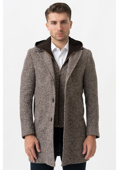 White Stone Ancona 4024 Slim Fit Kapüşonlu Ceket Yaka Pamuklu Kaban Kahve-Kahve Kahverengi White Stone Ancona 4024 Slim Fit Kapüşonlu Ceket Yaka Pamuklu Kaban Kahve-Kahve Kahverengi