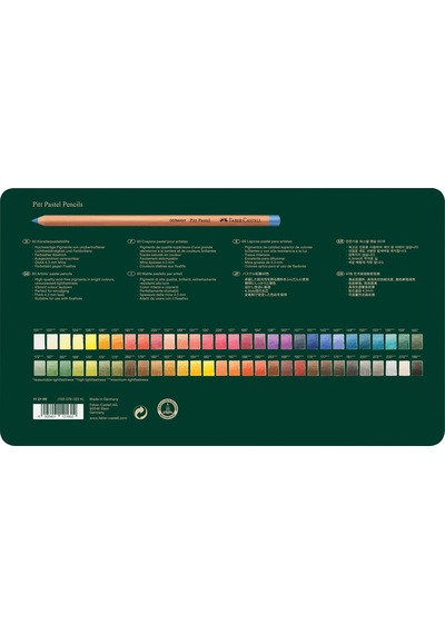 Faber-castell Pitt Pastel Boya Kalemi, 60 Renk, Yüksek Pigment, Solmaya Dirençli, Fırça Ve Parmakla Dağılabilir, Yuvarlak Gövde 124-Pembe
