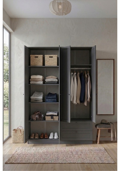 Terra 4 Kapaklı 2 Çekmeceli Gardırop/dolap 137x210x52 Cm Modern Tasarım Gri Terra 4 Kapaklı 2 Çekmeceli Gardırop/dolap 137x210x52 Cm Modern Tasarım Gri