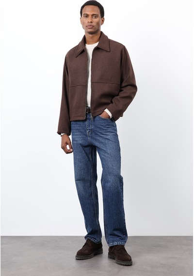 Antioch Regular Fit Dokulu Erkek Mont Kahve