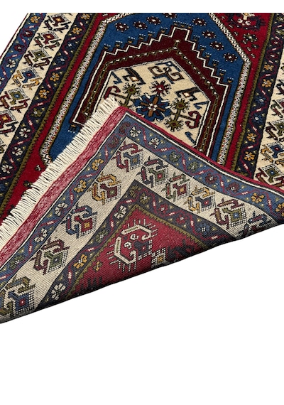 El Dokuma Sıfır Yahyalı Halısı 94x150 Lacivert %100 Yün Halı