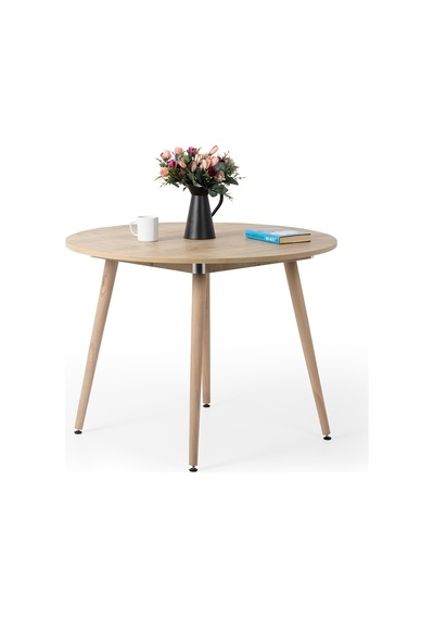 Bistro 80 Cm / Yuvarlak Mutfak Masası / Yuvarlak Yemek Masası / Meşe