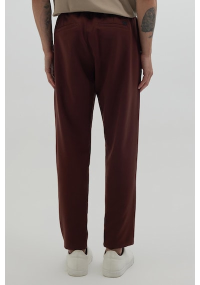 Tudors Erkek Regular Fit Beli Lastikli Bağcıklı Jogger Kiremit Pantolon Rahat Kesim Yan Cepli-37921 Kiremit