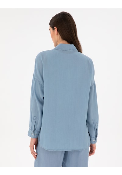 Pierre Cardin Kadın Mavi Gömlek Jean 50306750-vr036 Mavi