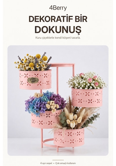 4 Katlı Metal Çok Amaçlı Oyuncak Dolabı Mutfak Sebzelik, Oyuncak, Banyo Ve Ev Organizeri Pembe 4 Katlı Metal Çok Amaçlı Oyuncak Dolabı Mutfak Sebzelik, Oyuncak, Banyo Ve Ev Organizeri Pembe