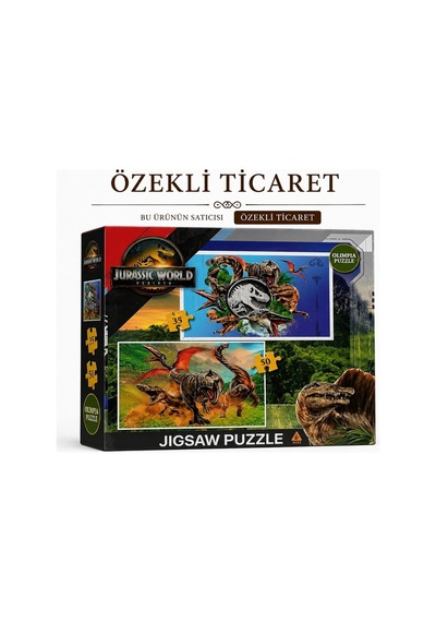 Jurassic Rebirth 2'li Çocuk Puzzle Seti 35 + 50 Parça