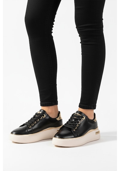 Siyah Bağcıklı Hafif Kadın Sneaker Lady 029 Z Siyah