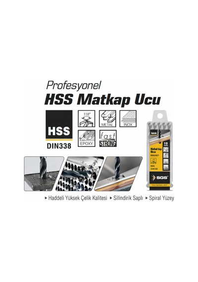 Sgs Hss Matkap Ucu 5,0 Mm Dın338 - Metal Delme Ucu