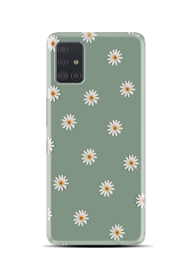 Samsung Samsung Galaxy Uyumlu A31 Kılıf Boutique Baskılı Resimli Yeşil Papatyalar Pcode -041