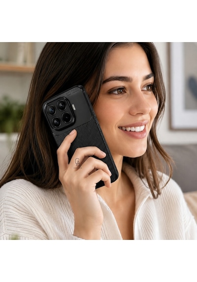 Xiaomi Mi 17t Pro Uyumlu Kılıf Karbon Tasarım Kamera Korumalı Silikon Telefon Kılıfı Kapak Siyah