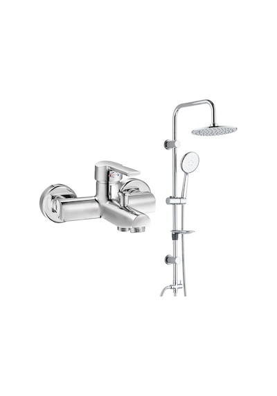 Eca Delta Banyo Bataryası+t-may Banyo Bostan Oval Tepe Duş Takımı Krom