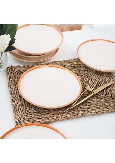 Nordic Gold Mat Krem Pasta Tabağı 22 Cm 6 Adet Çok renkli