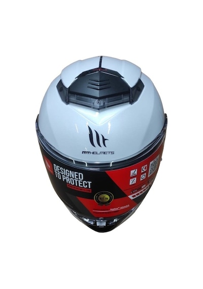 Mt Helmets Atom 2 Sv Çeneden Açılır Motosiklet Kaskı Beyaz Beyaz