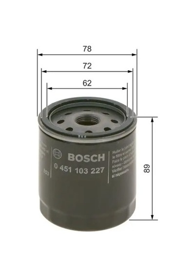 Jeep Grand Cherokee 2 Yag Filtresi 4.7 2001-2005 Bosch 0451103227
