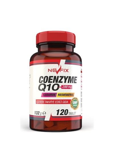 Nevfix Coenzyme Q10 200 MG 120 Tablet Üzüm Resveratrol Koenzim