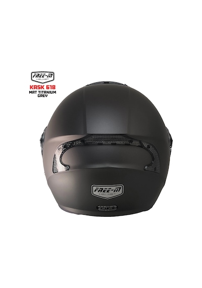 Free-m 618 Güneş Vizörlü Yarım Açık Kask Mat Titanyum