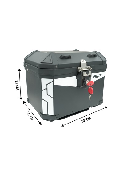 Gp Kompozit Base Universal 32 Lt Alüminyum Motosiklet Çantası Siyah Diğer