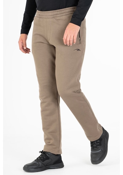 Maraton Sportswear Regular Erkek Düz Paça Basic Kakao Eşofman Altı 17935 Kahverengi