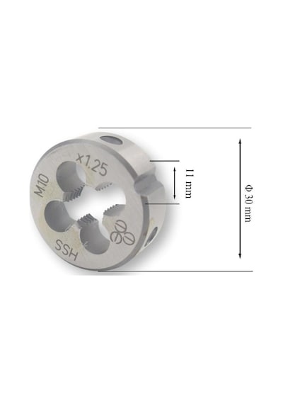 Mte M10 X 1.25 Pafta İnce Vidalı Hss Dın 223/b