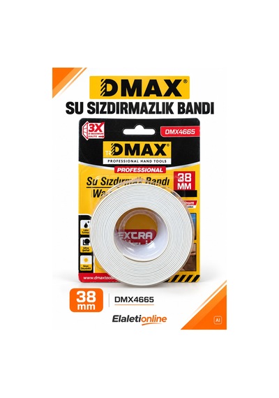 Dmax Ultra Dayanıklı Beyaz Su Geçirmez Sızdırmazlık Bandı 38 Mm X 3,20 Metre Esnek Ve Pürüzsüz - 930380483