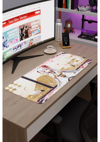 Azur Lane Kaymaz Dikişli Kauçuk Oyuncu Mousepad V5 - 70x30 Xl Gaming Mouse Pad Fare Altlığı