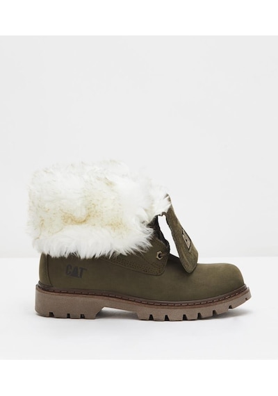 Caterpillar Utah Fur Dark Olıve Nubuk Kadın Bot 001