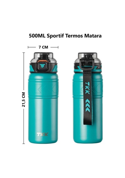 Tkk Çelik Termos Matara 500 Ml Turkuaz
