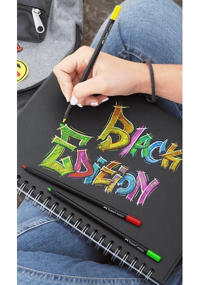 Faber Castell Black Edition 24 Renk Kuru Boya Ve Creative Studio 24'lü Yağlı Pastel İkisi Birarada Set Çok Renkli