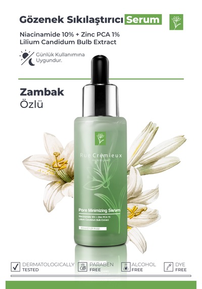 Gözenek Sıkılaştırıcı Zambak Özlü Cilt Bakım Serumu 30 ML