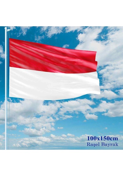 Indonezya Bayrağı - 100x150 Cm 1 Metre X 1,5 Metre - Raşel Kumaş 1