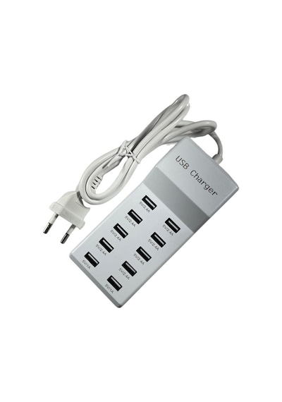 10 Port Çoklu Usb Şarj Devresi 1 Adet