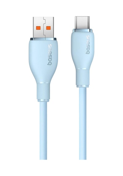 Baseus Pudding 1.2 M Hızlı Şarj Özellikli USB Type-C 100 W Kablo Mavi
