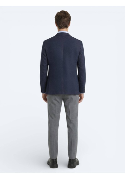 Kip Renkli Mikro Modern Fit Yün Karışımlı Ceket Renkli