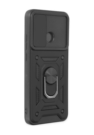 Xiaomi Redmi 10c Kılıf Pars Lens Yüzüklü Silikon Siyah