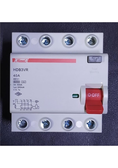 Himel Trifaze Kaçak Akım Rolesi 6 Ka 3p+n 4x40 A 300 Ma Kakr Ac Tip Hdb3vr440tc