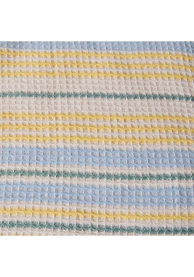 Soft Radiant Çift Kişilik Pike - Ekru / Mavi - 200x230 Cm Renkli