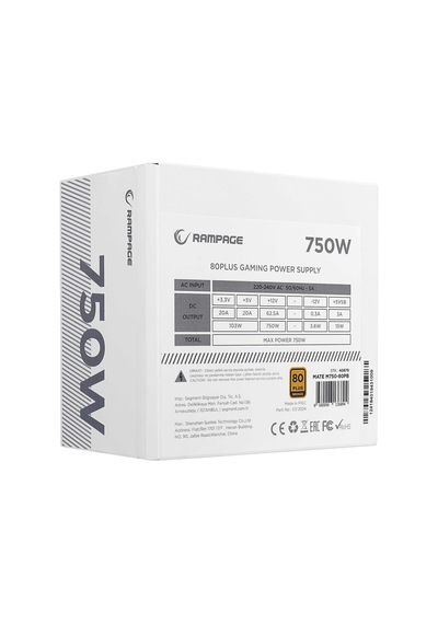 Mate M750-80pb 750 W Beyaz Power Supply