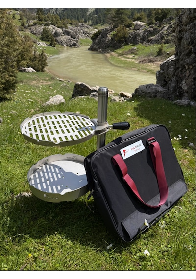 Bravon Outdoor Em As Katlanabilir Paslanmaz Kamp Mangalı Yuvarlak 3 Mm