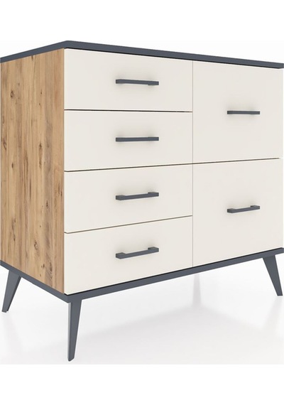 Hyperion Şifonyer 6 Çekmeceli 88x44x80 Çam-antrasit/aytaşı Antrasit/aytaşı Hyperion Şifonyer 6 Çekmeceli 88x44x80 Çam-antrasit/aytaşı Antrasit/aytaşı