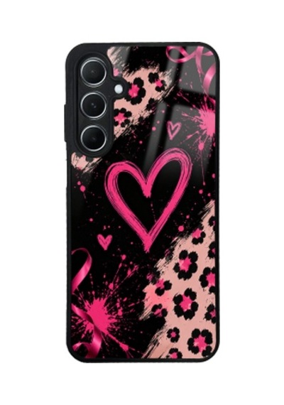 Samsung Galaxy Uyumlu A55 Kılıf Kamera Korumalı Desenli Zore Lusi Kapak Samsung Galaxy Uyumlu A55 Zore - Pembe Kalp