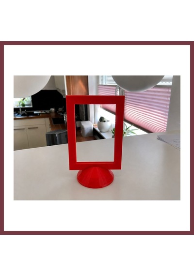 Storeşahin 3d Baskı Modern Fotoğraf Çerçevesi - Masaüstü Ve Raf Üstü Dekoratif Resimlik-kırmızı Shn0720