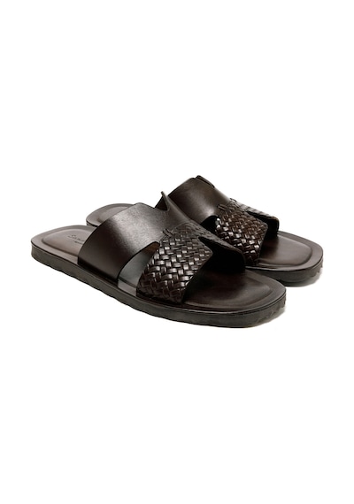 The Sandals Factory Dark Brown Sandalet Erkek M7896 The Sandals Factory Leather Upper Sandals Dark Brown
