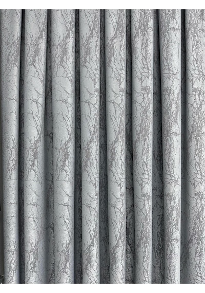 Velar Soft Buz Mavi/gri Fon Perde 1/3 Sık Pile Buz Mavi