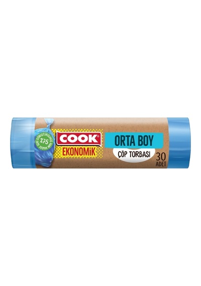 Cook Geri Dönüşüm Çöp Torbası Orta Boy 30'lu - 7 Adet Tarı